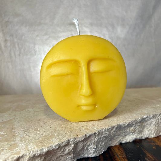Moon Face Candle